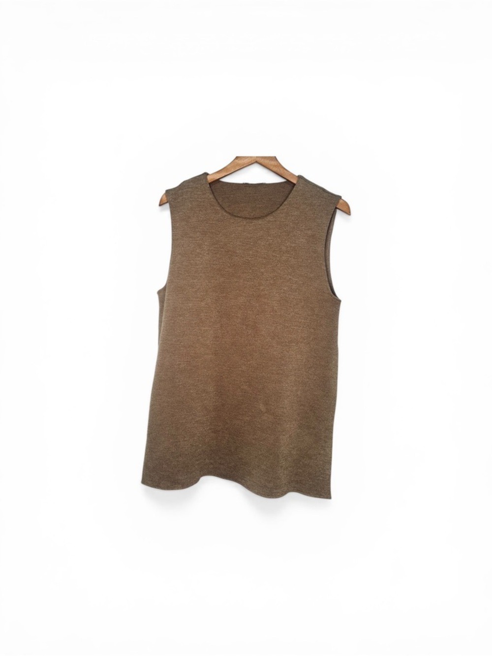 Zara Olive-Brown Sleeveless Knit Side Slit  Tunik Tank Size Large